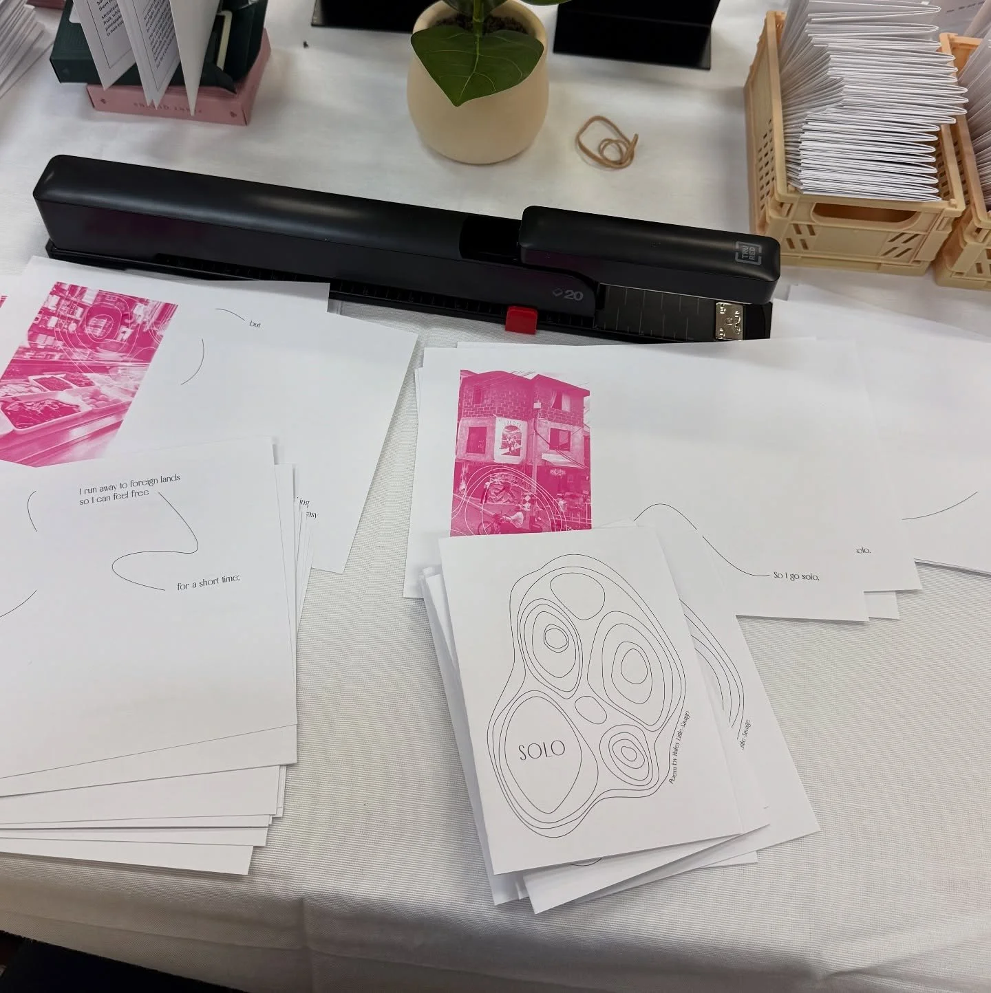 Earlier this year I took part in a zine fest. It forced me out of my comfort zone and had me share some of my more personal illustrations and poems with others. I loved seeing them connect with the pieces, it made me feel part of the local community 