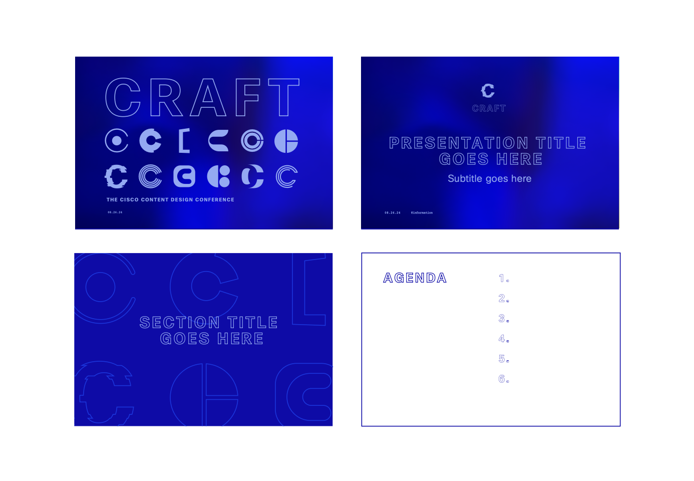 Presentation template for speakers to use