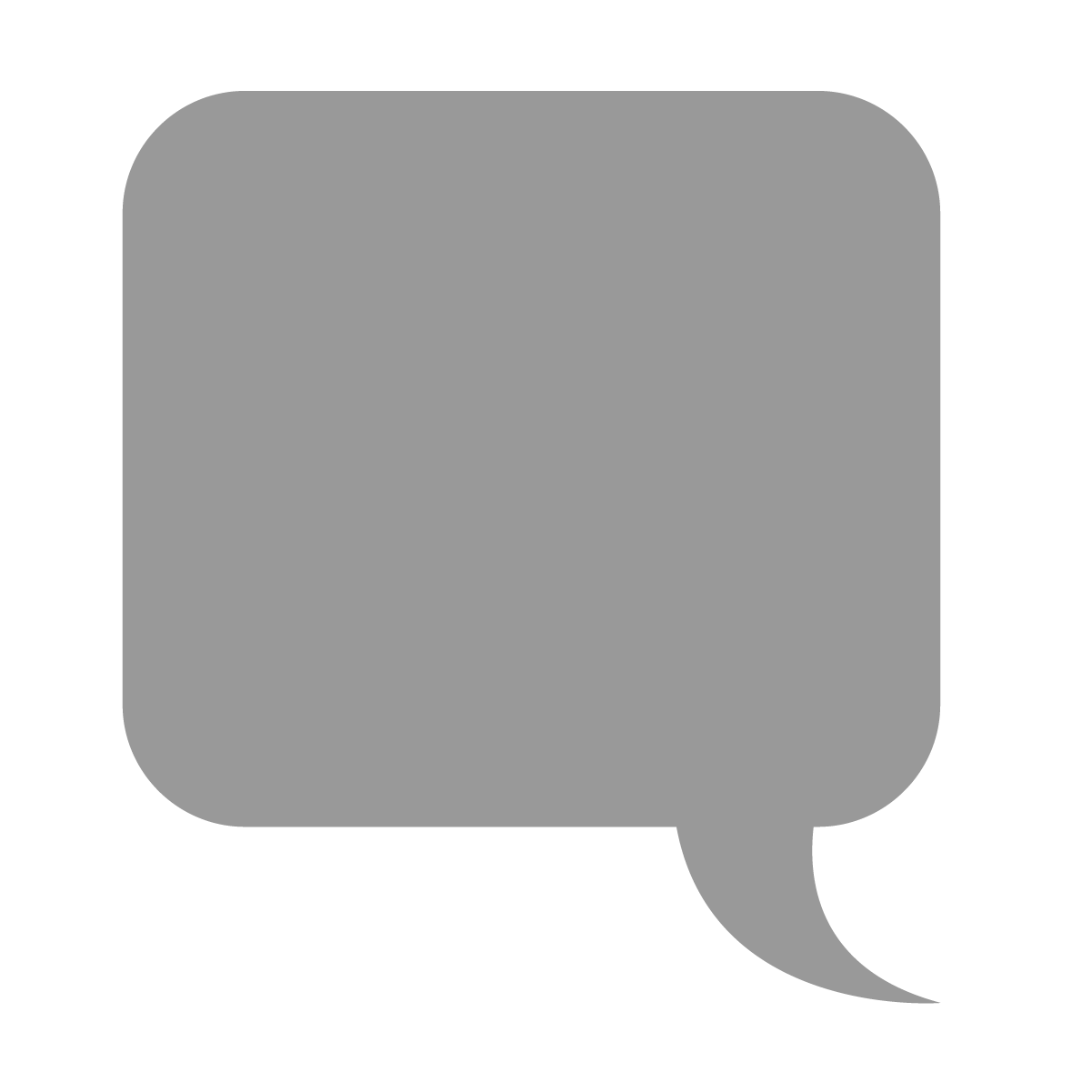 Speech bubble icon.
