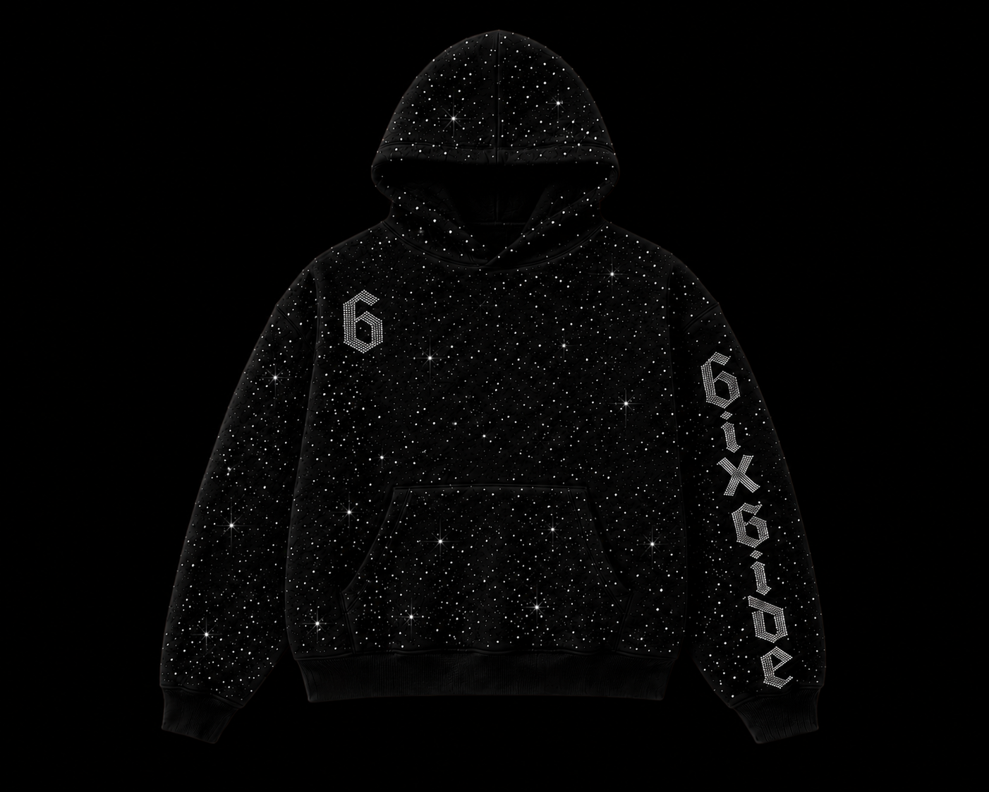 Black Rhinestone Hoodie