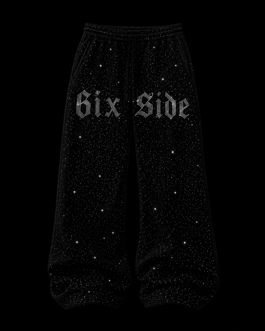 Black Rhinestone Pants