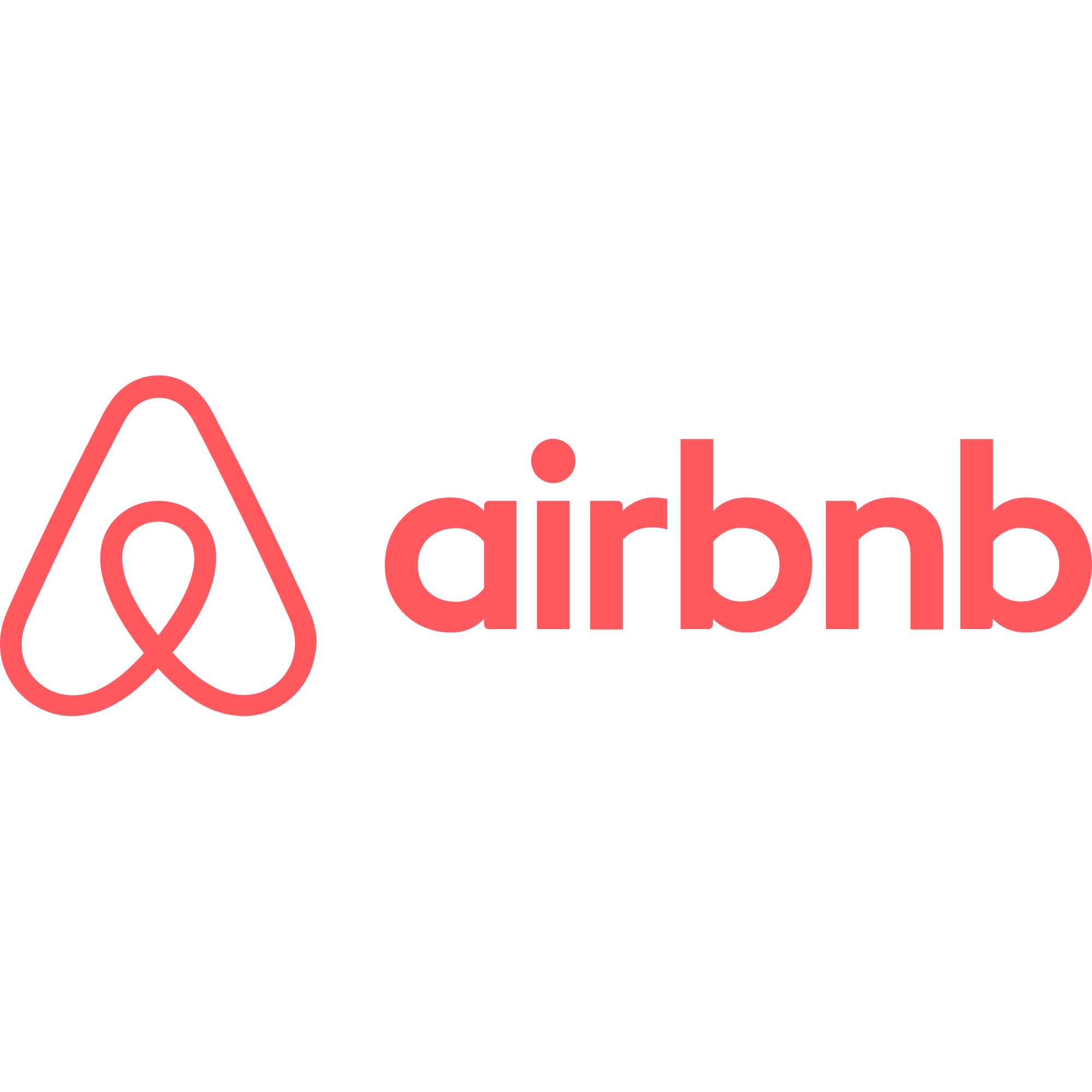 Black background with the red word 'airbnb' and a red geometric logo, with the word 'Airbnb' partially visible below.