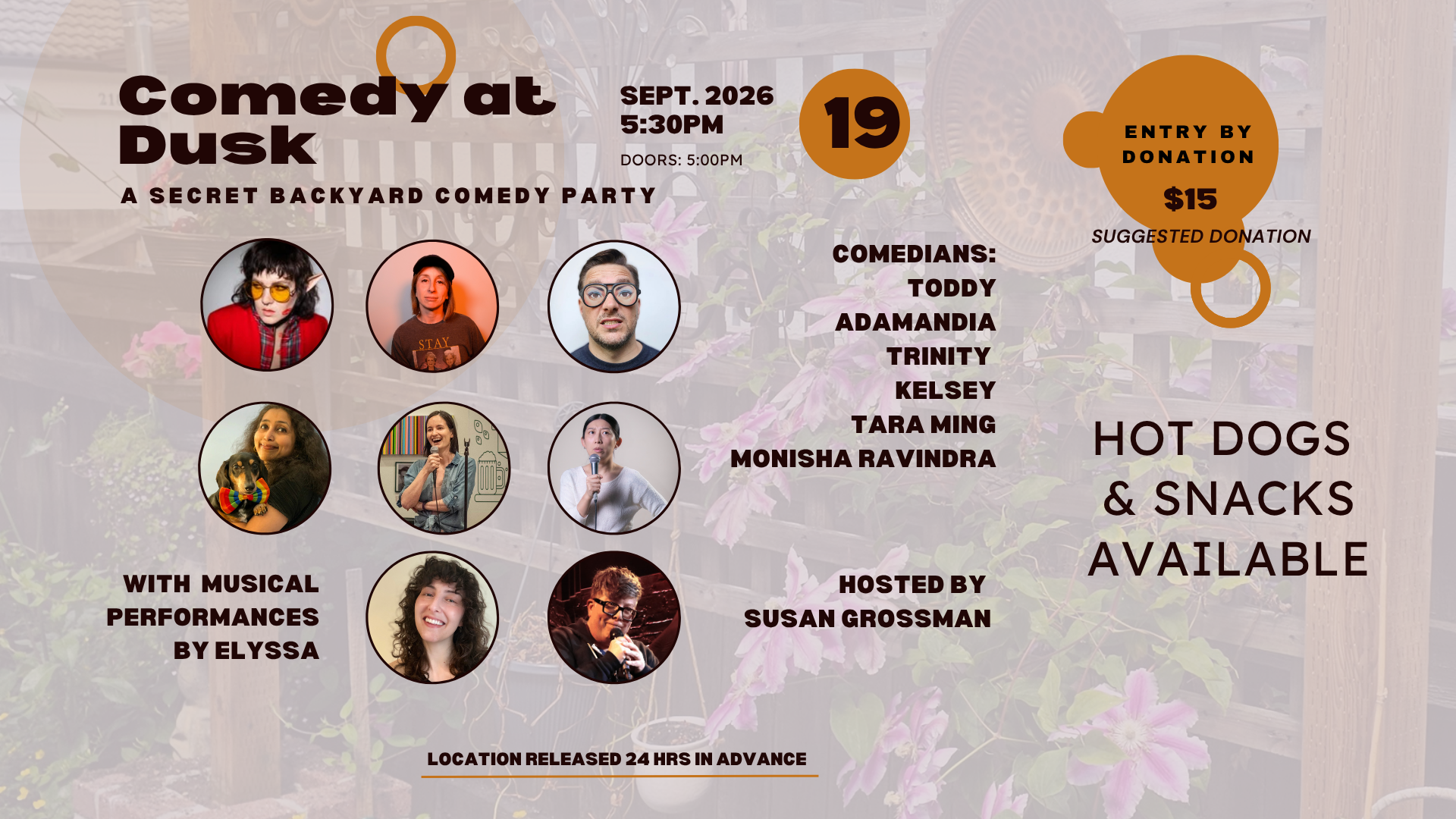 Comedy at Dusk Outdoor Garden Party — Kickdoor Comedy
