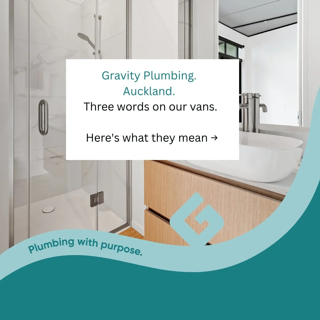 Gravity Plumbing. Auckland. 👉 Swipe for what our three words actually mean.

Accurate. Functional. Trusted. They're on every van &mdash; here's what's behind them.

We diagnose before we fix, because most callbacks come from treating the
symptom ins