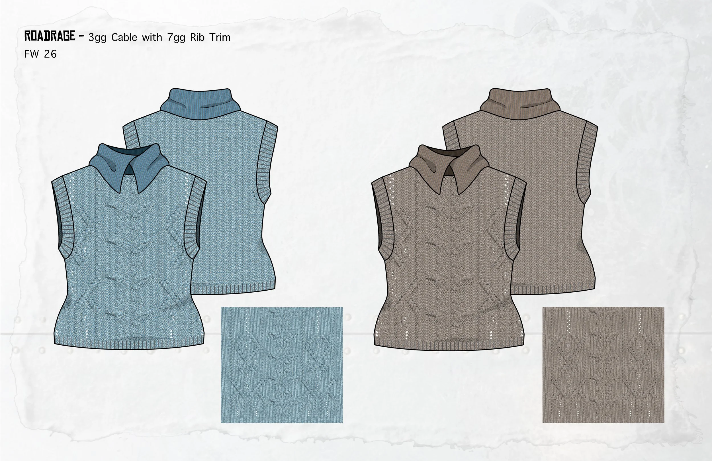 Chunky Cable vest top