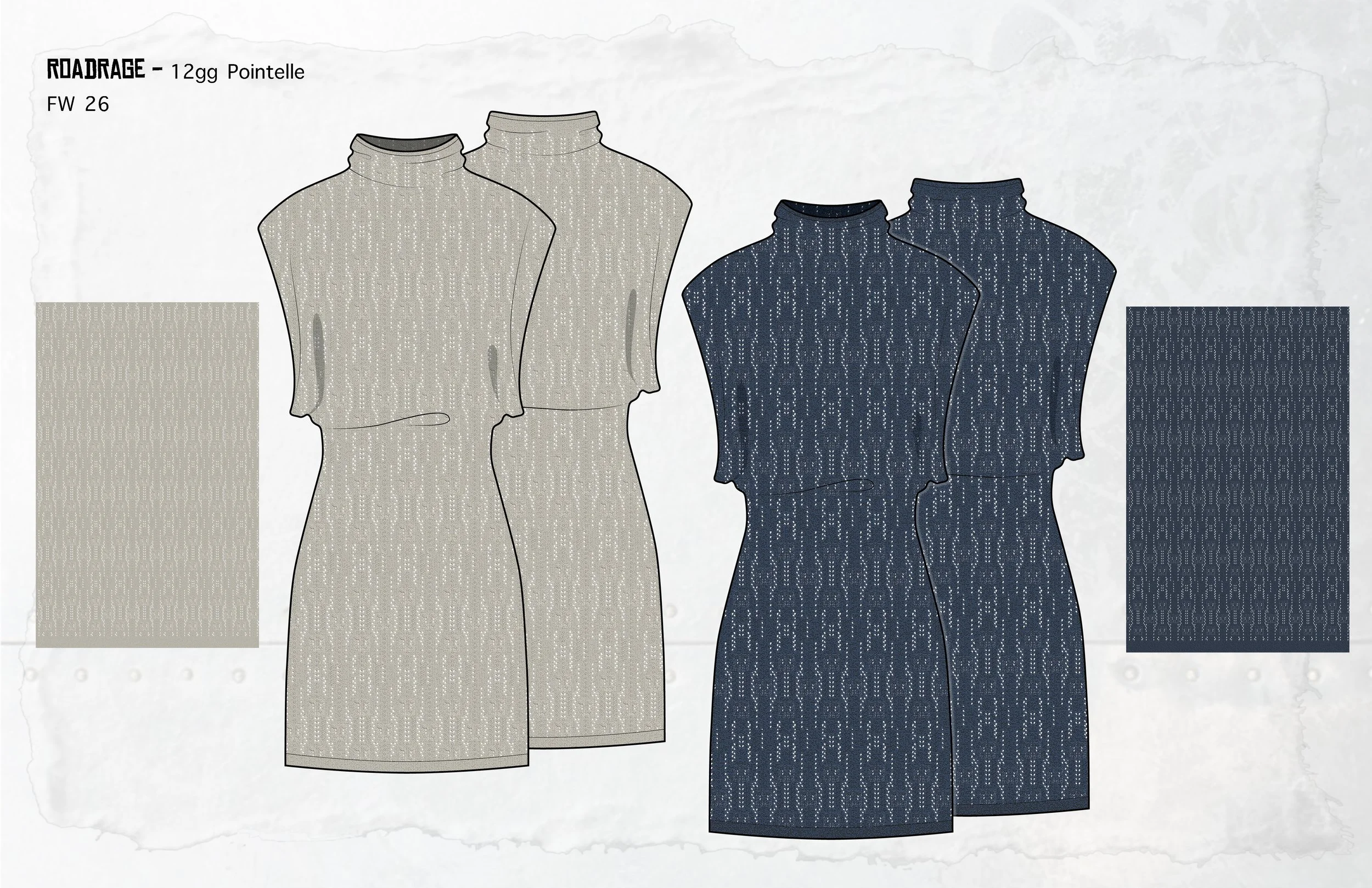 Pointelle knit dress