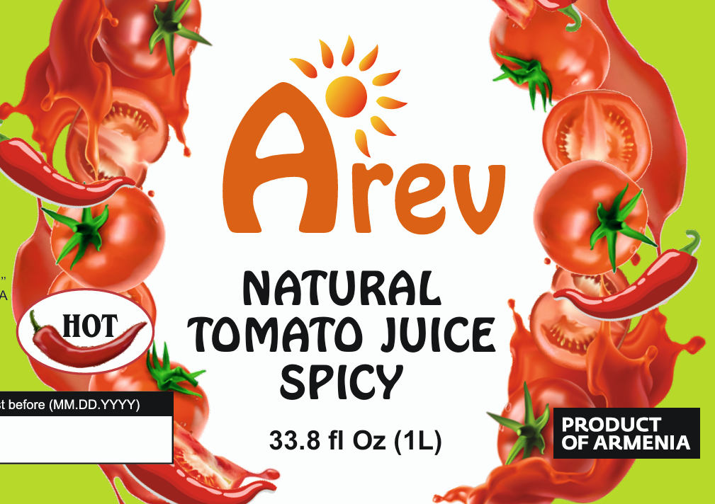 Spicy Natural Tomato Juice