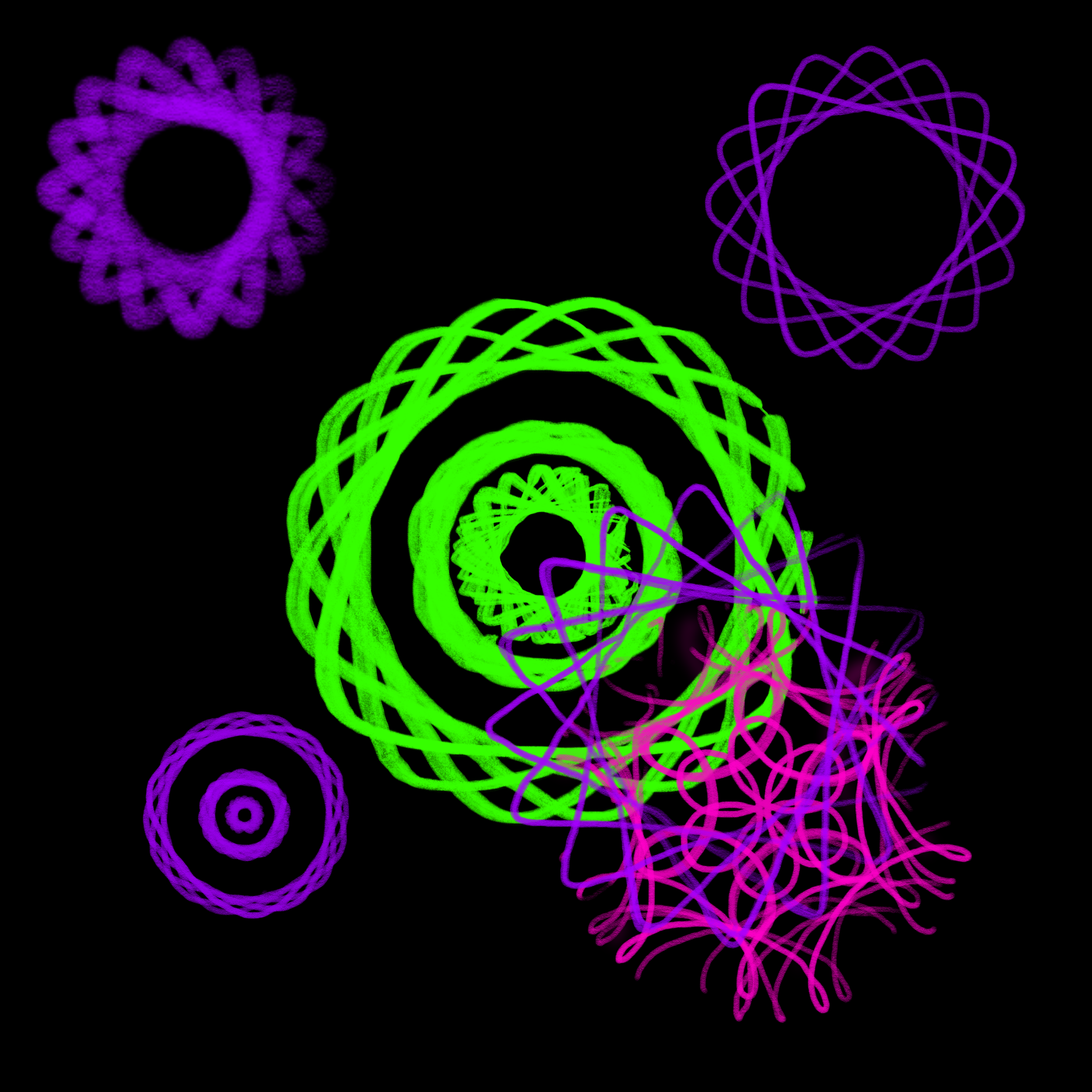 Spirograph. Poodles