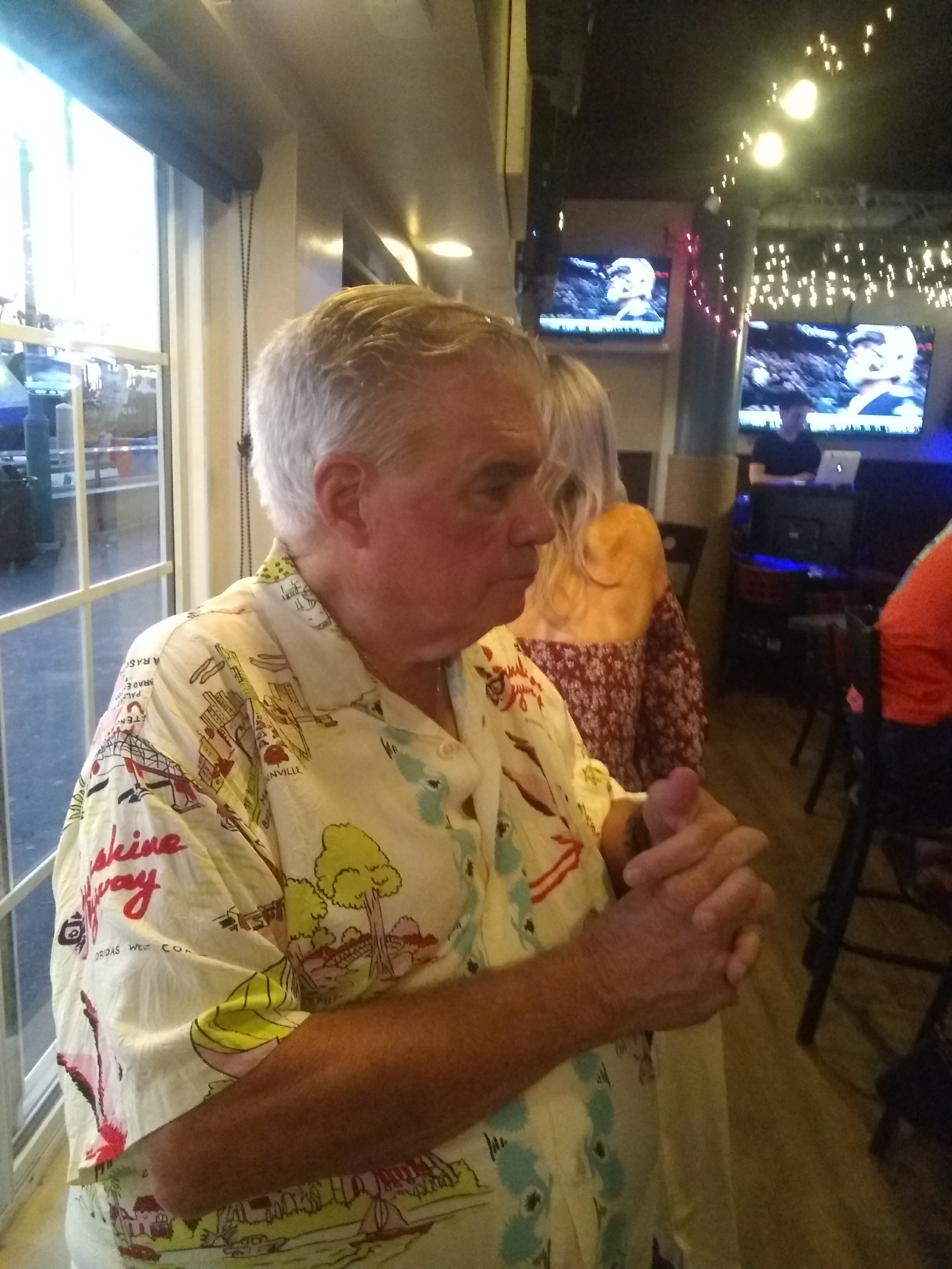 My Roommate Richard at the slip for Karaoke