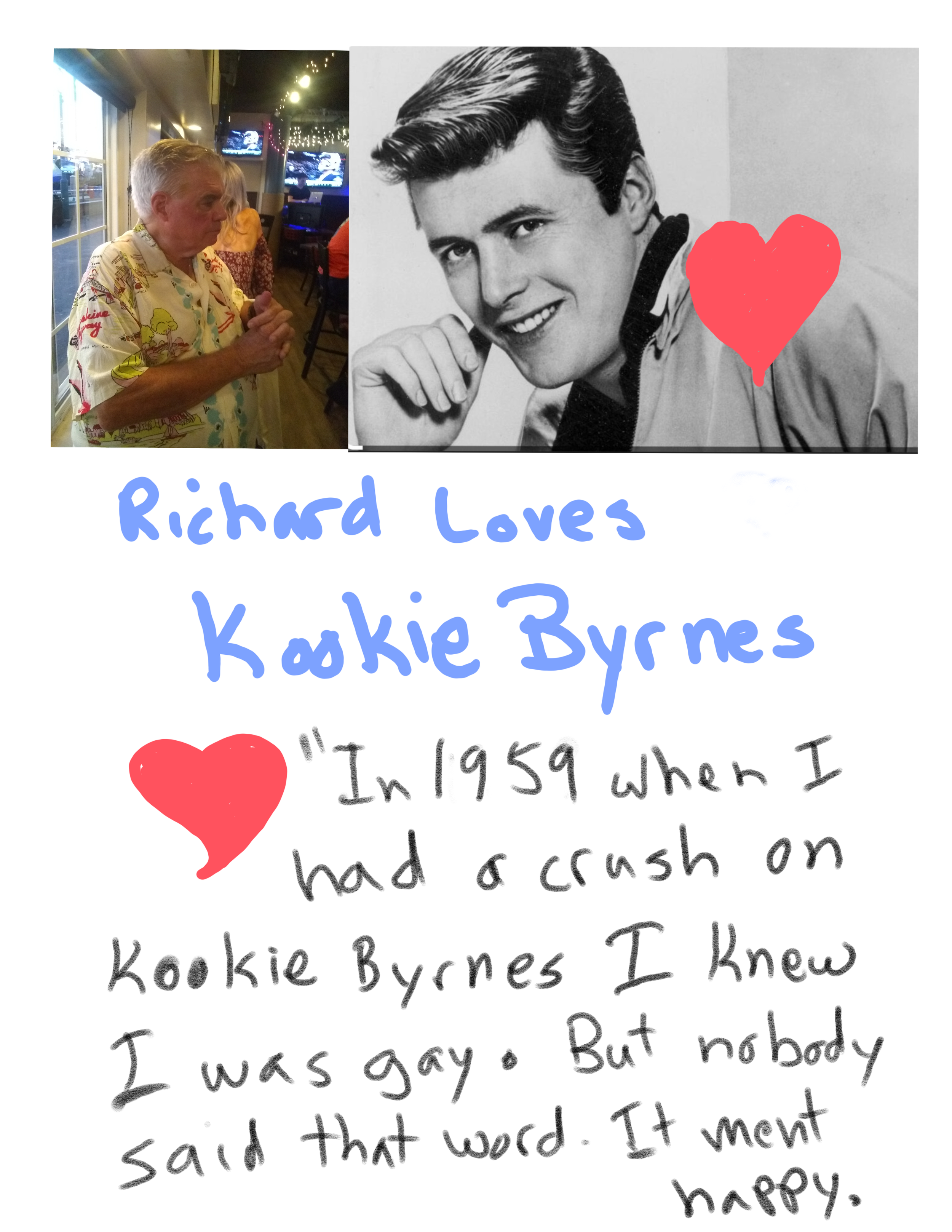 R ichard has a crush on Kookie Byrnes