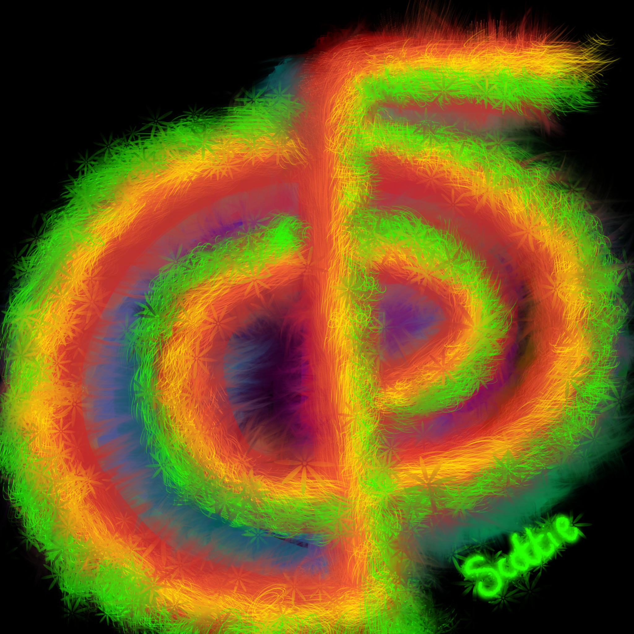 Fuzzy Rainbow Reiki Symbol