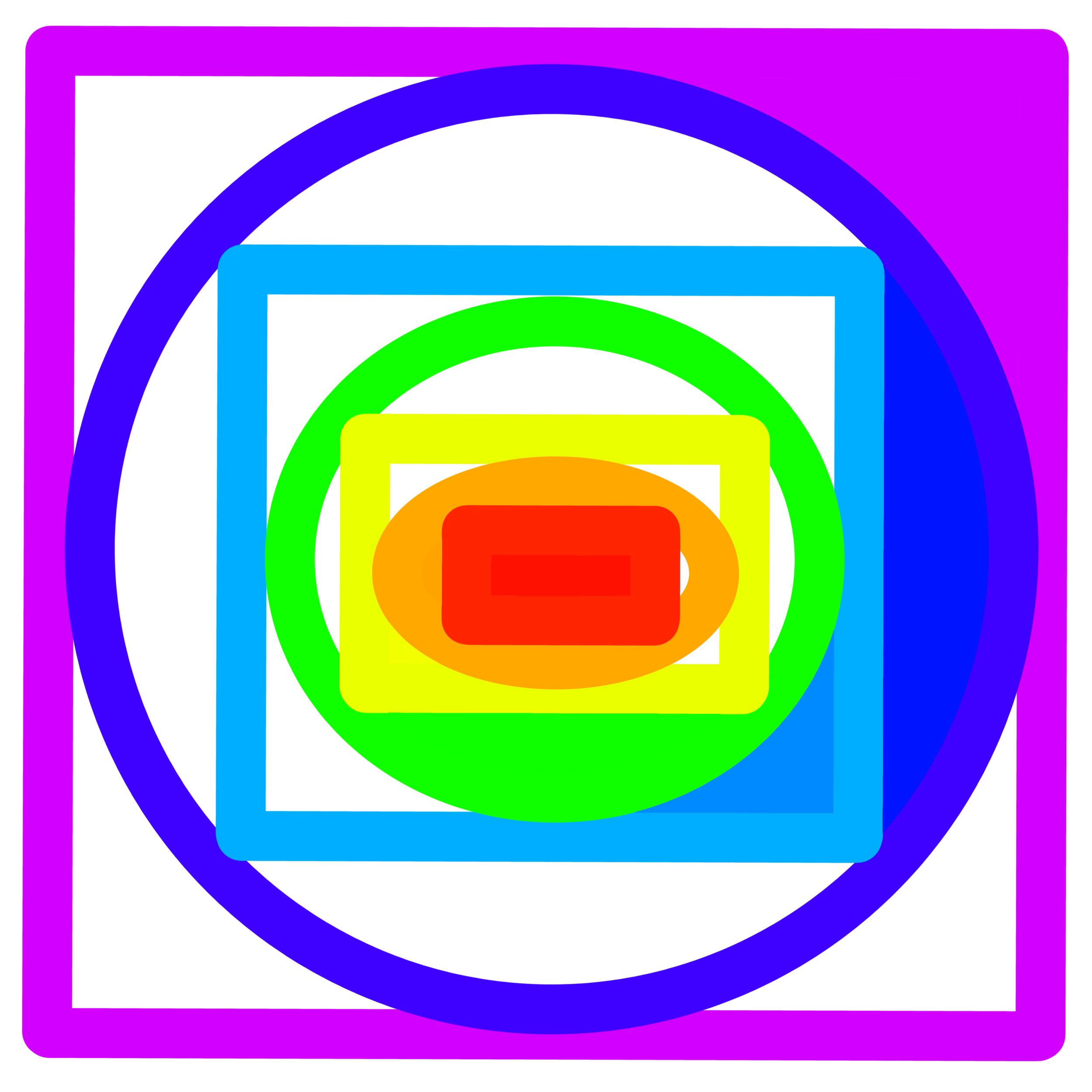 circling the square in Black