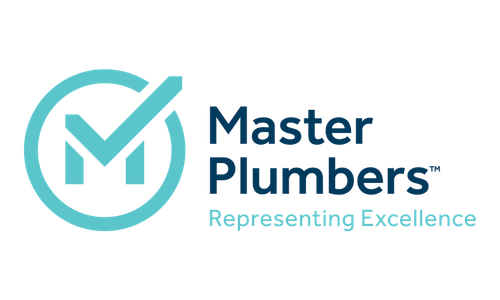 Master Plumbers logo with a check mark inside a circle and the text "Master Plumbers" and "Representing Excellence".