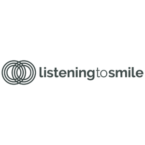 Logo with concentric circles and the text "Listening to Smile".