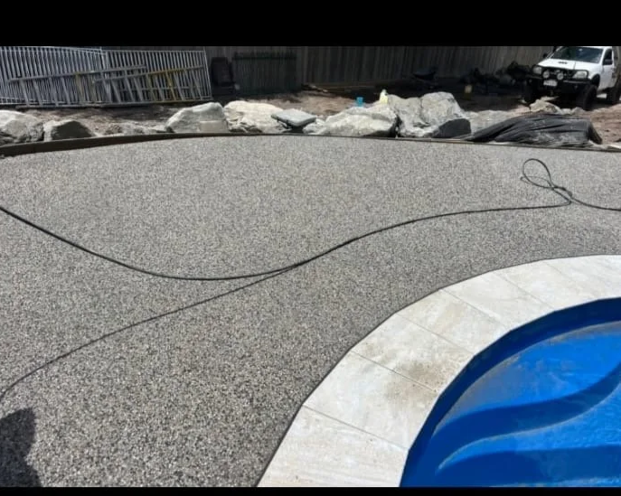 Exposed aggregate driveway Fraser Coast