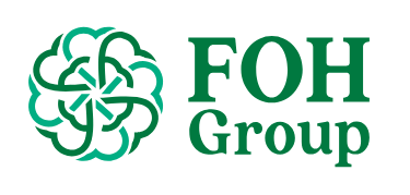 Logo of FOH Group featuring a stylized green brain with interconnected lines and text 'FOH Group' next to it.