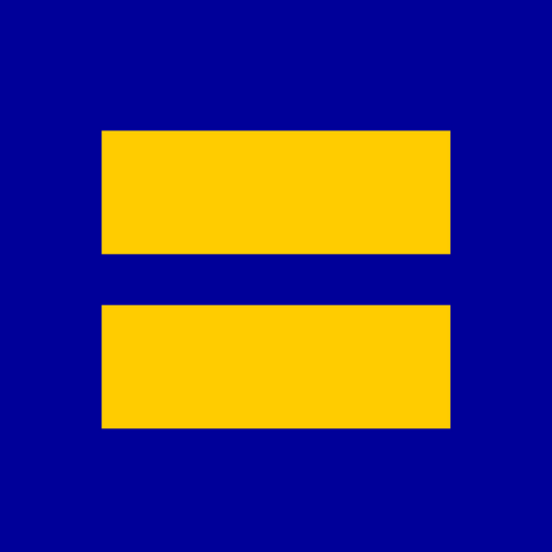 A blue background with two horizontal yellow rectangles stacked vertically.