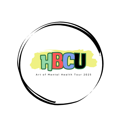 Colorful logo with the text 'HBCU' and accompanying phrase 'The future is now' in black, with a yellow background.