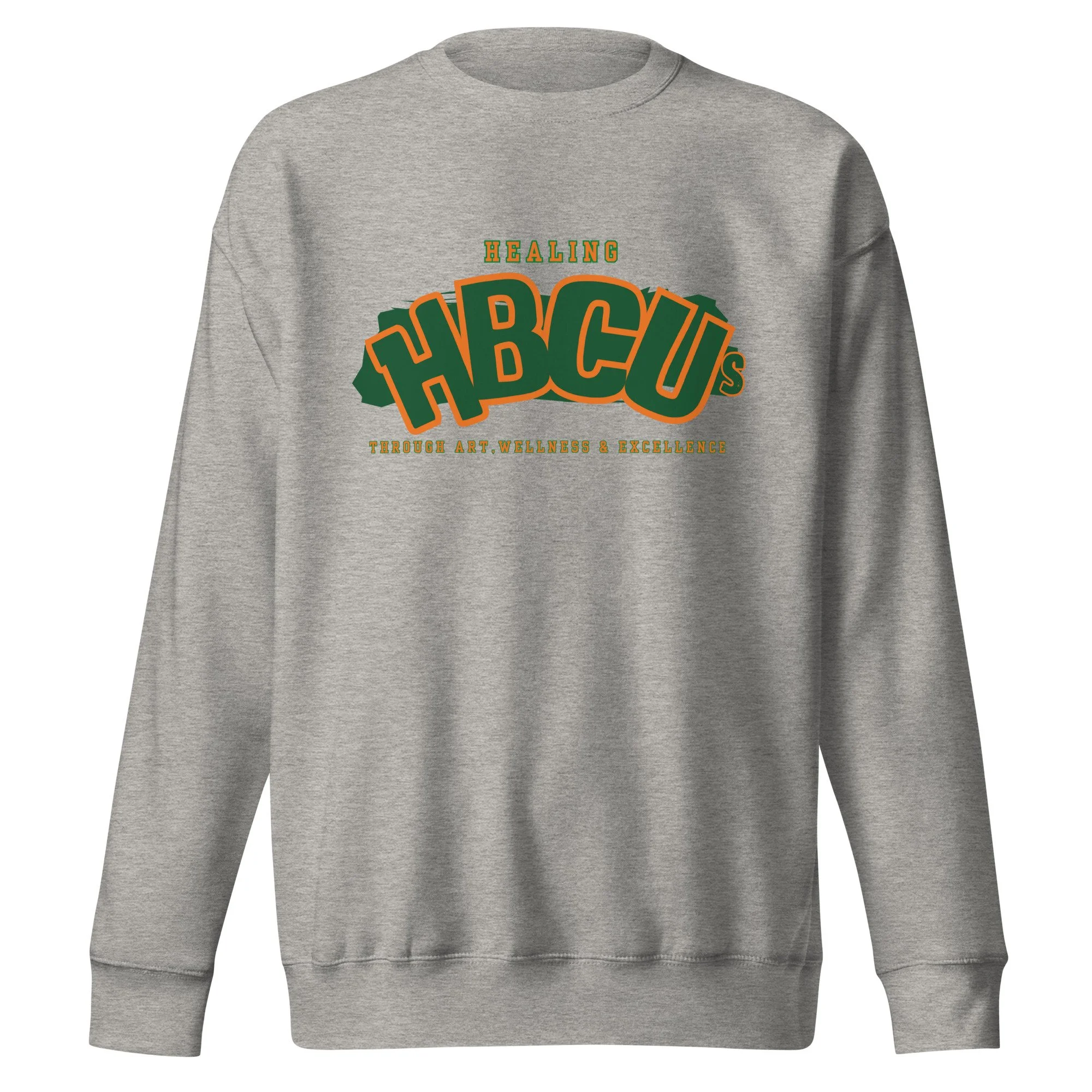 HBCU Premium Crewneck Sweatshirt Legacy Orange & Green