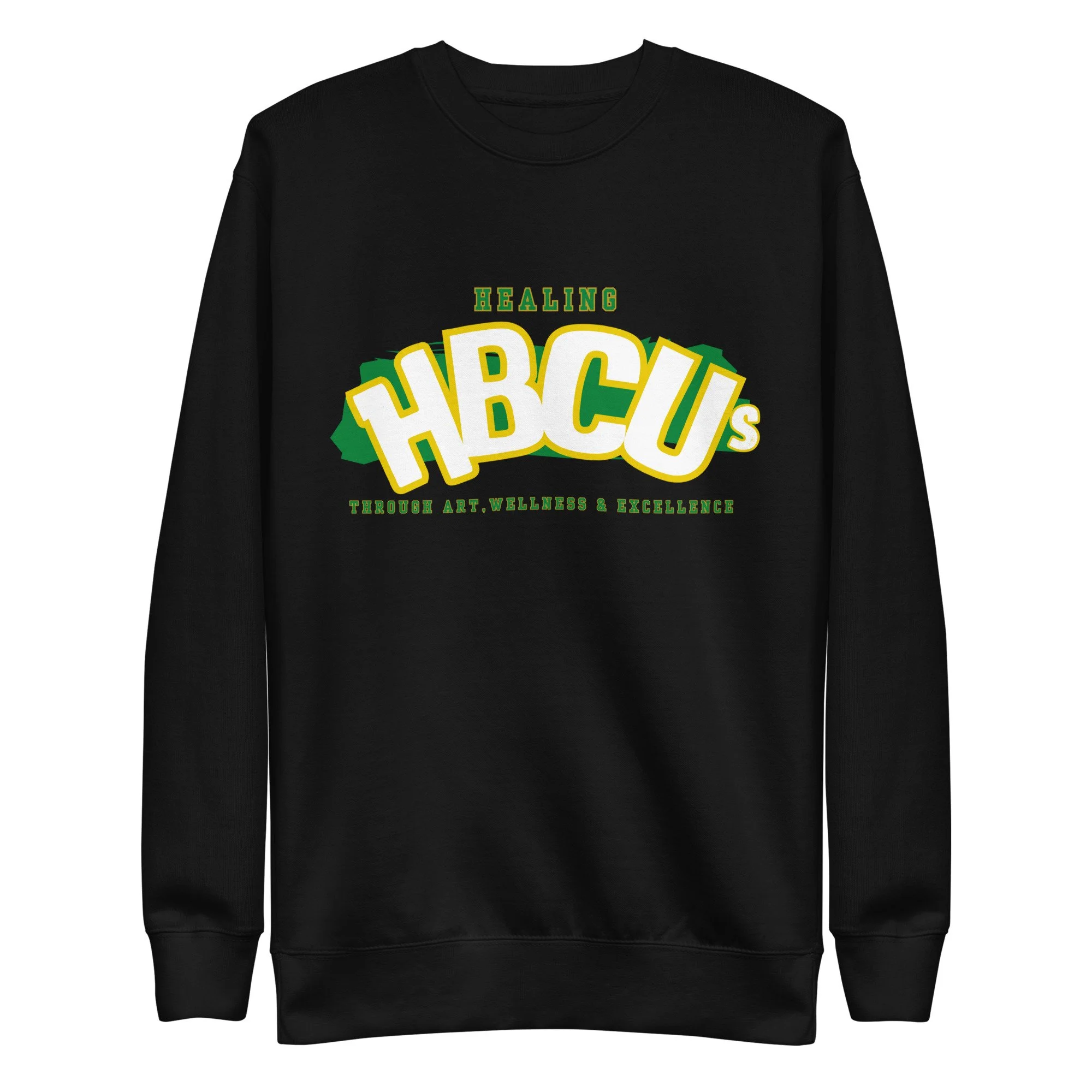 HBCU Premium Crewneck Sweatshirt Legacy Thorobred Green & Gold