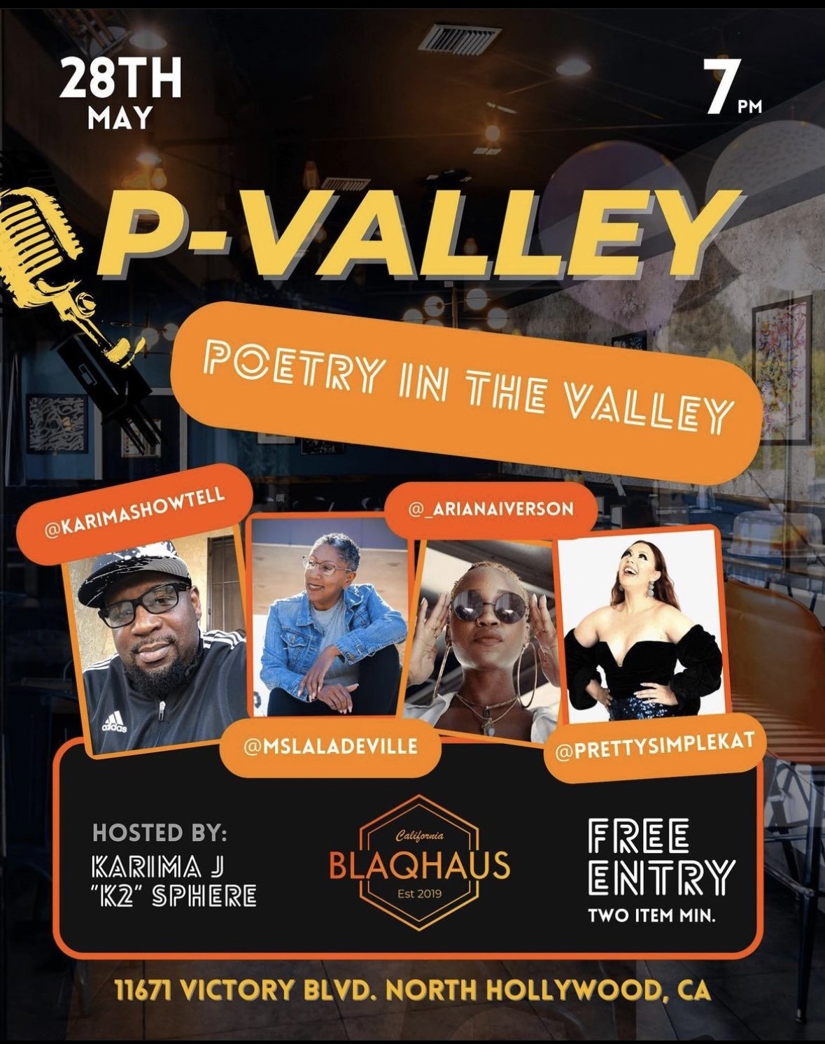BLAQHAUS NOHO PRESENTS: POETRY IN THE VALLEY