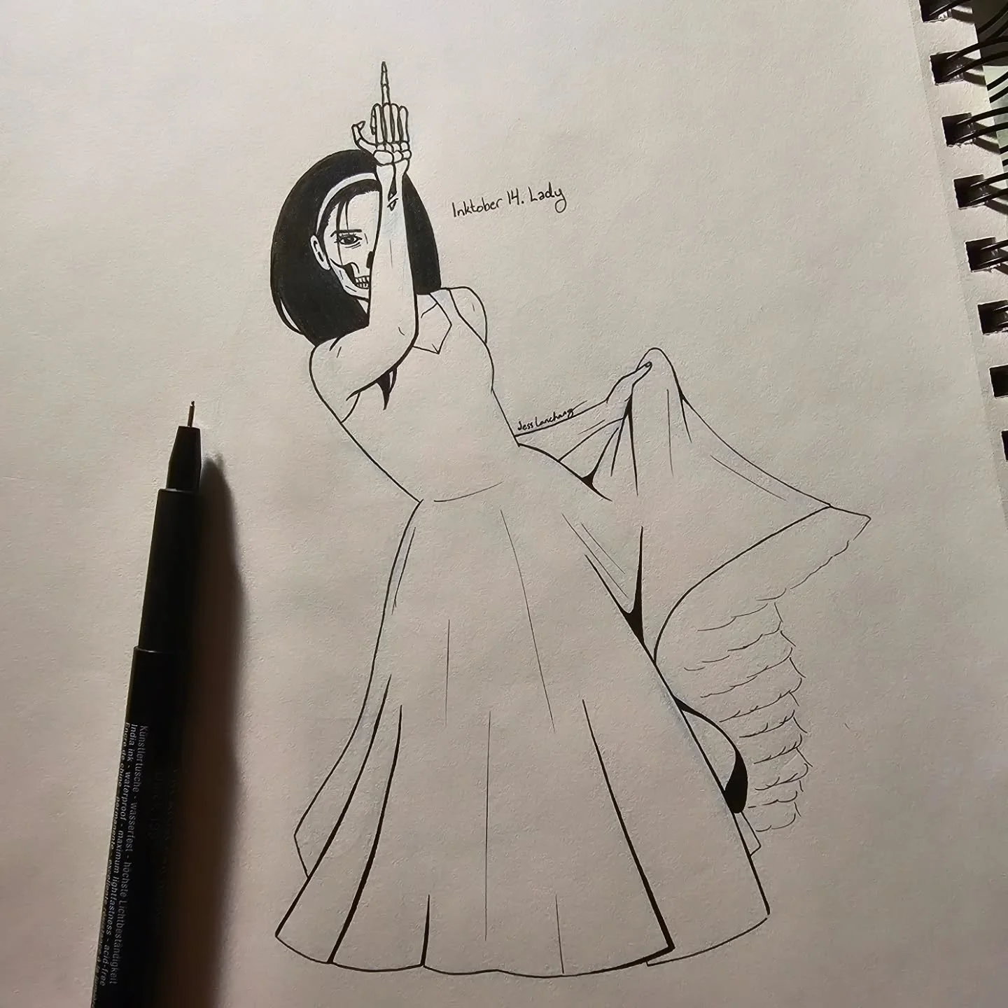 Act like a lady 🖕

#inktober2026 #Inktober #inktoberlady #inktoberlady2026 #inktober2026lady
