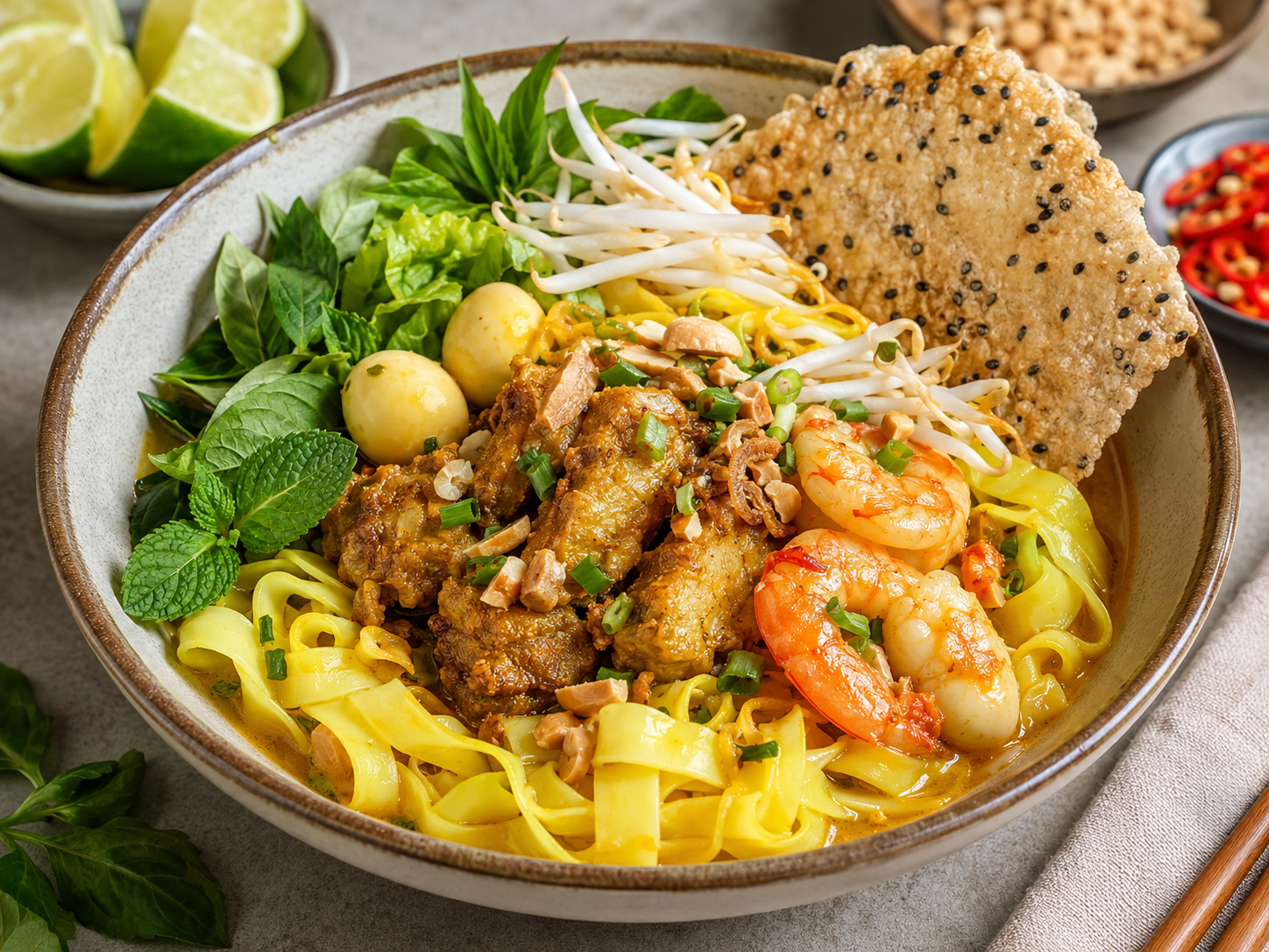 Mì Quảng Recipe: Central Vietnam’s Turmeric Noodle Bowl