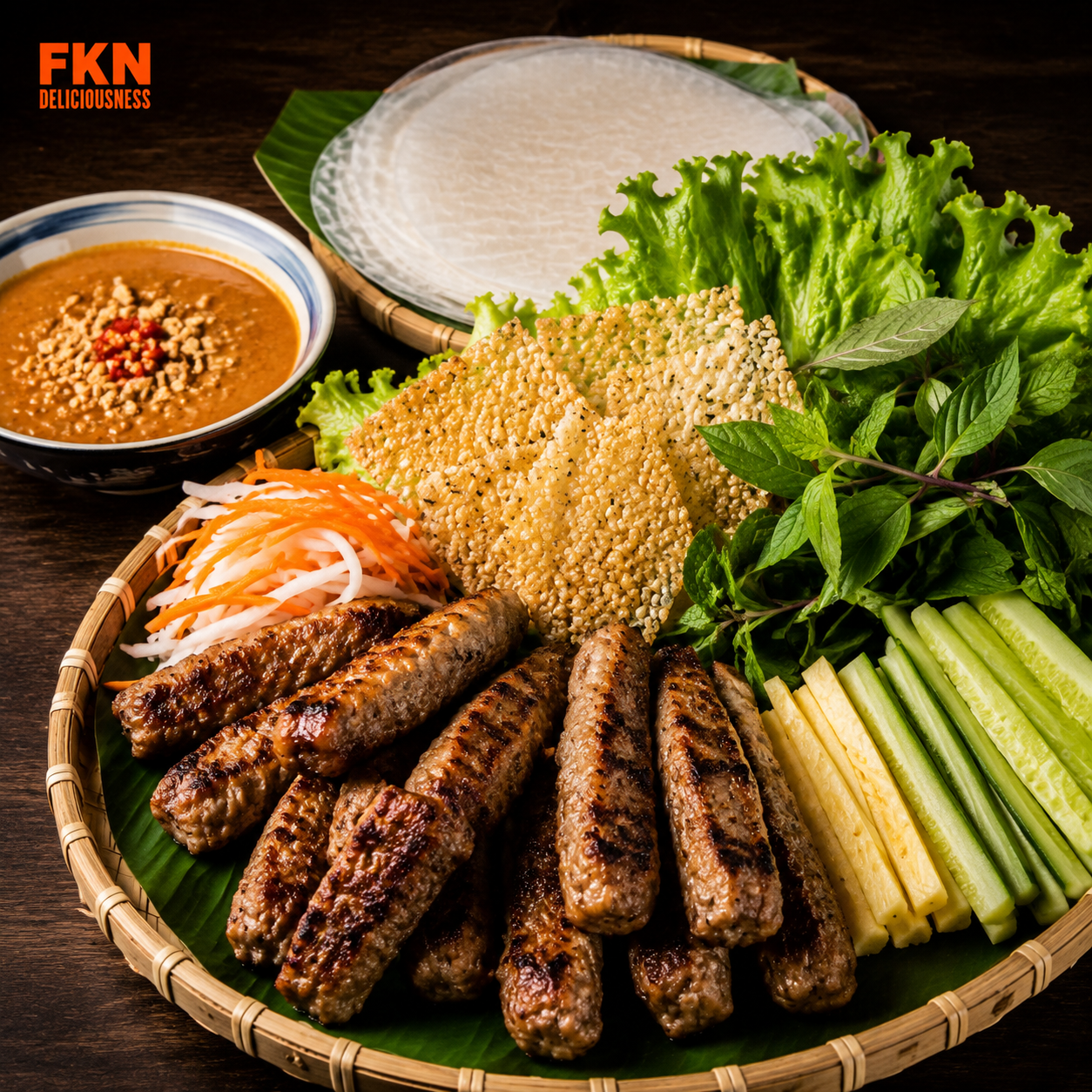 Nem Nướng: Vietnam’s Grilled Pork Sausage Wraps