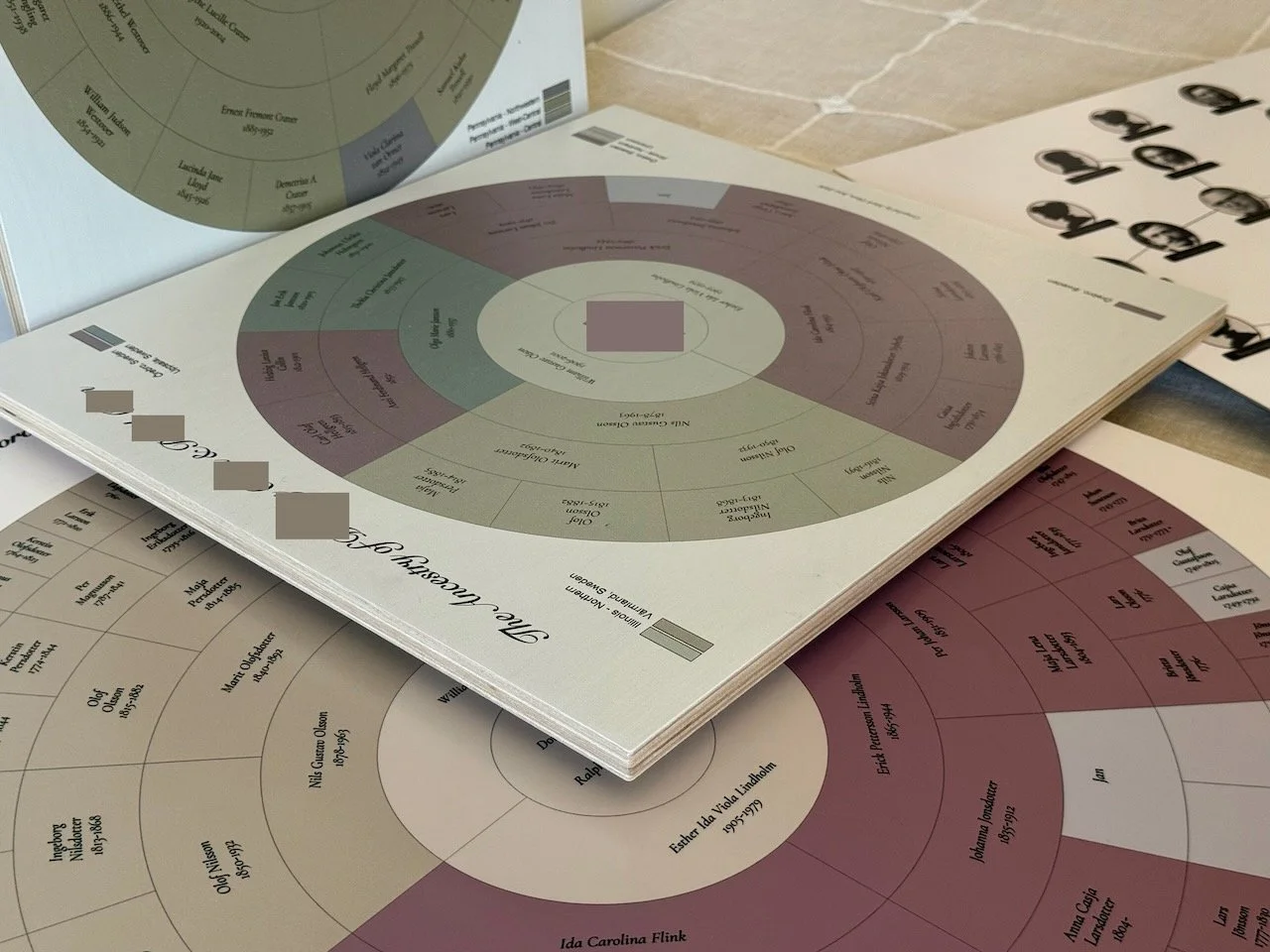 assorted genealogy charts