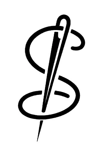 Stylized medical caduceus with a pen integrated into the design.