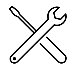 An icon of a wrench and screwdriver crossed.