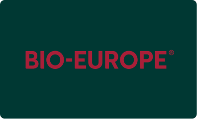 Bio-Europe logo on a dark green background