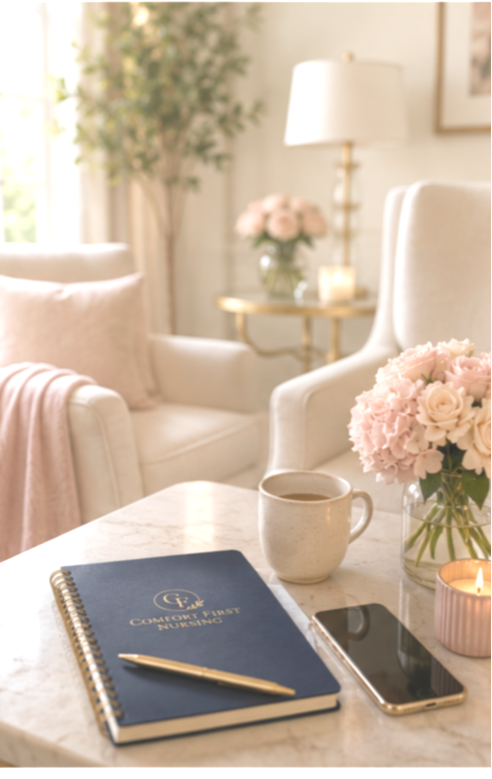 Comfortable home environment where personalized senior wellness services are provided.