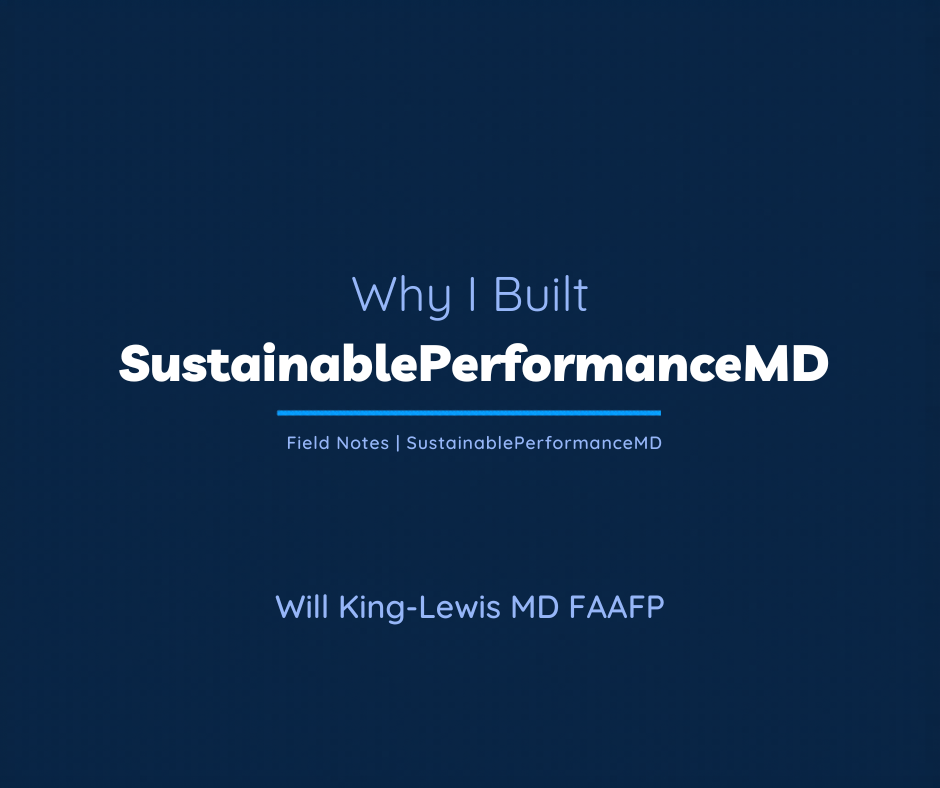 Why I Built Sustainable Performance MD