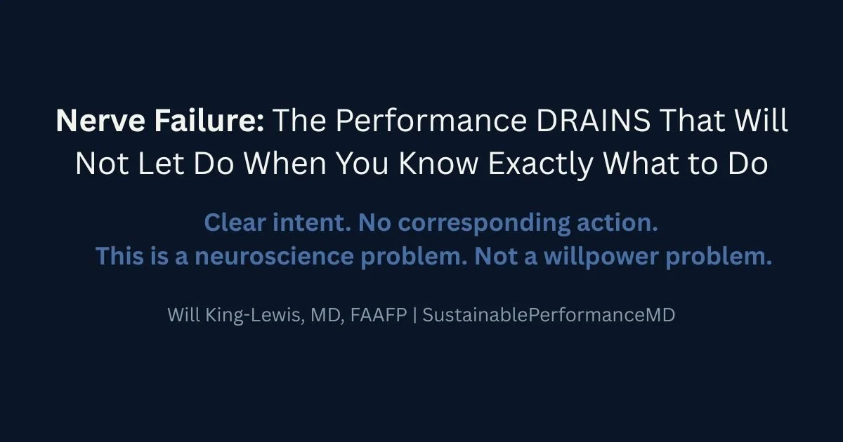 Nerve Failure: The Performance DRAIN That Won’t Let You Do When You Know Exactly What to Do