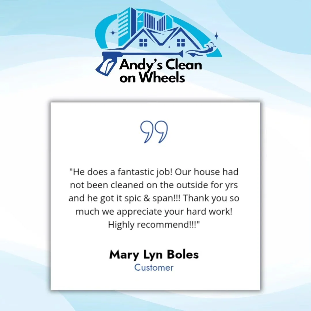Call or visit us online for a free estimate on your exterior cleaning service needs for this season 🫧

#andyscleanonwheels #exteriorcleaning #softwashing #pressurewashing #homemaintenance #siding #roofing #gutters #walkways #decks #sidewalks #spring