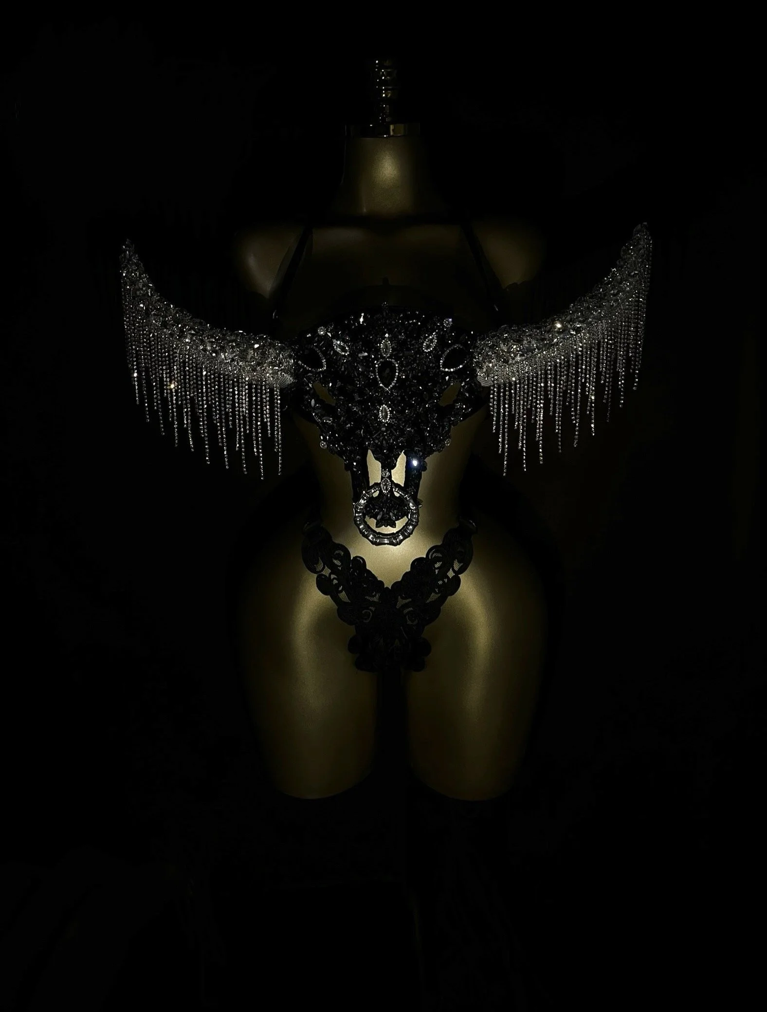 TAURUS 21 by 12 inches Wire, Velvet, Glass stones.jpg