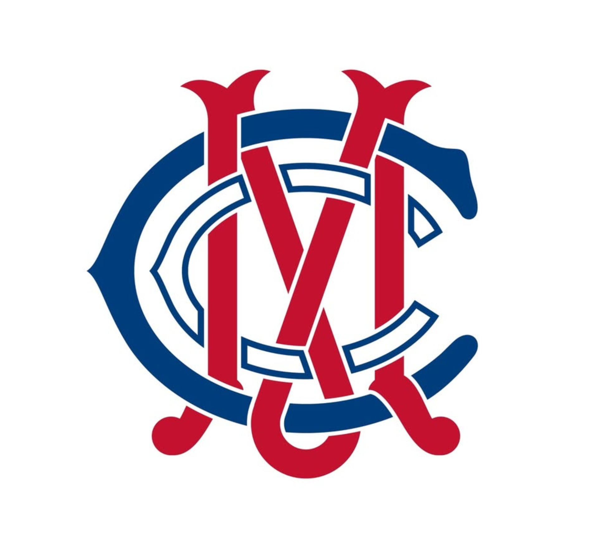 A stylized overlapping red and blue logo combining the letters 'M', 'C, and 'C' in a circular design.