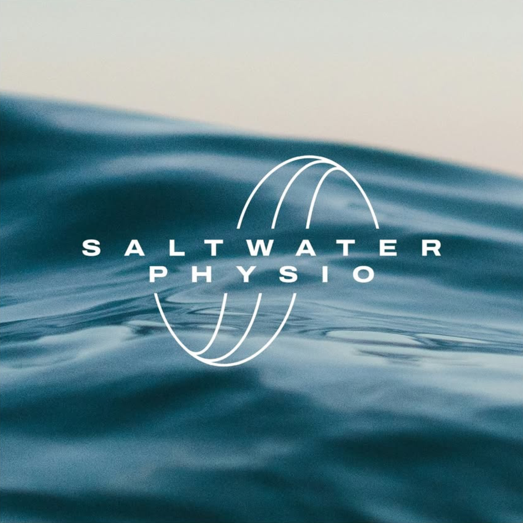 Cover image featuring the logo of Saltwater Physio, with a background of a blue underwater scene and a stylized wave design.