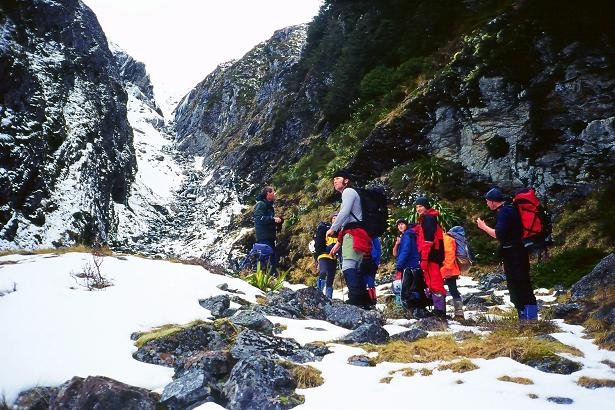  The masses at the end point of Attempt #1 with less snow! 05/10/2002 