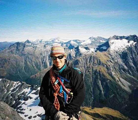  Some people hadn’t had enough climbing - here’s Dave on top of Mt Awful (Mt Pollux is to the R of his head) 