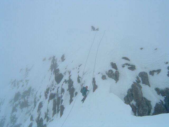  Climbing up the last buttress before the Gap, below Low Peak 