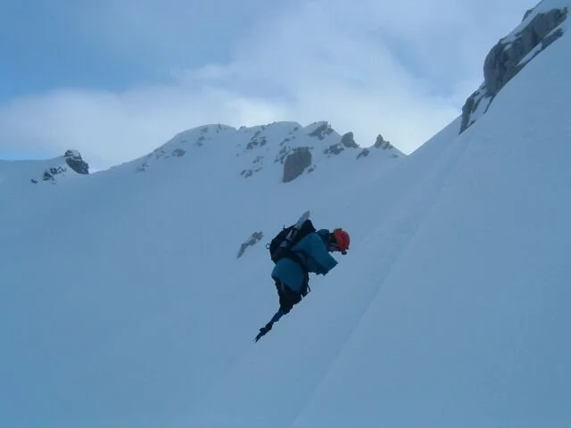  Jane climbing up before the Gap 