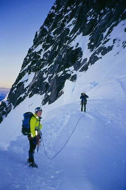  Caroline &amp; Garth, Anna Glacier (below Mt Walter) 