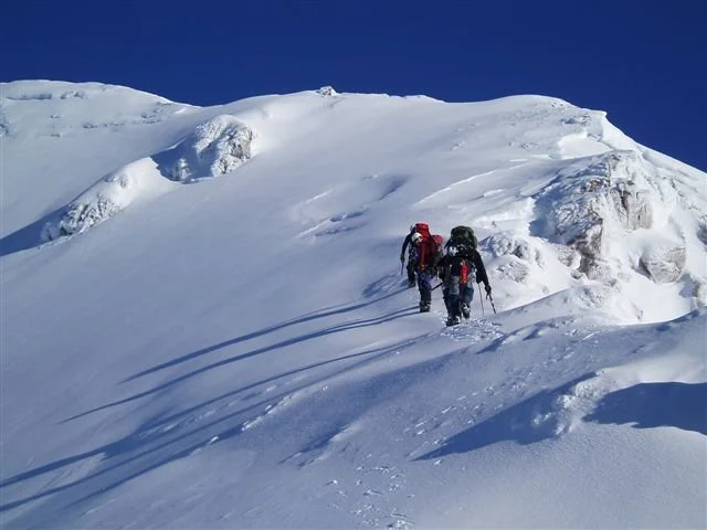  Approaching summit ridge 