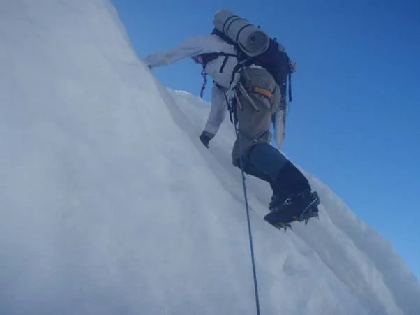  Ollie Touhy overcoming difficulties on East Ridge of Mt Hamilton 