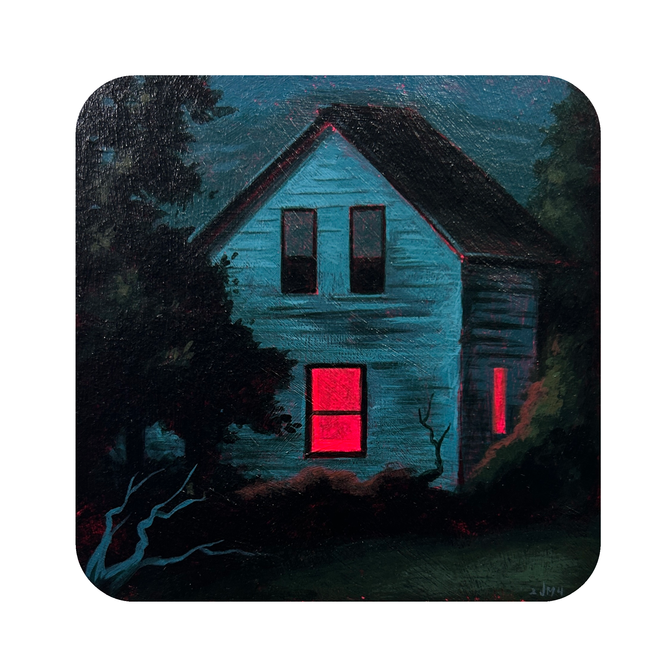 Salut! Coaster Painting - Red Portal Series 2024
