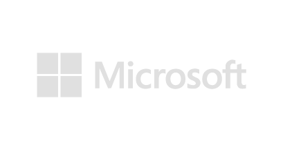 Microsoft logo with four squares and the word 'Microsoft' in gray text on a black background.