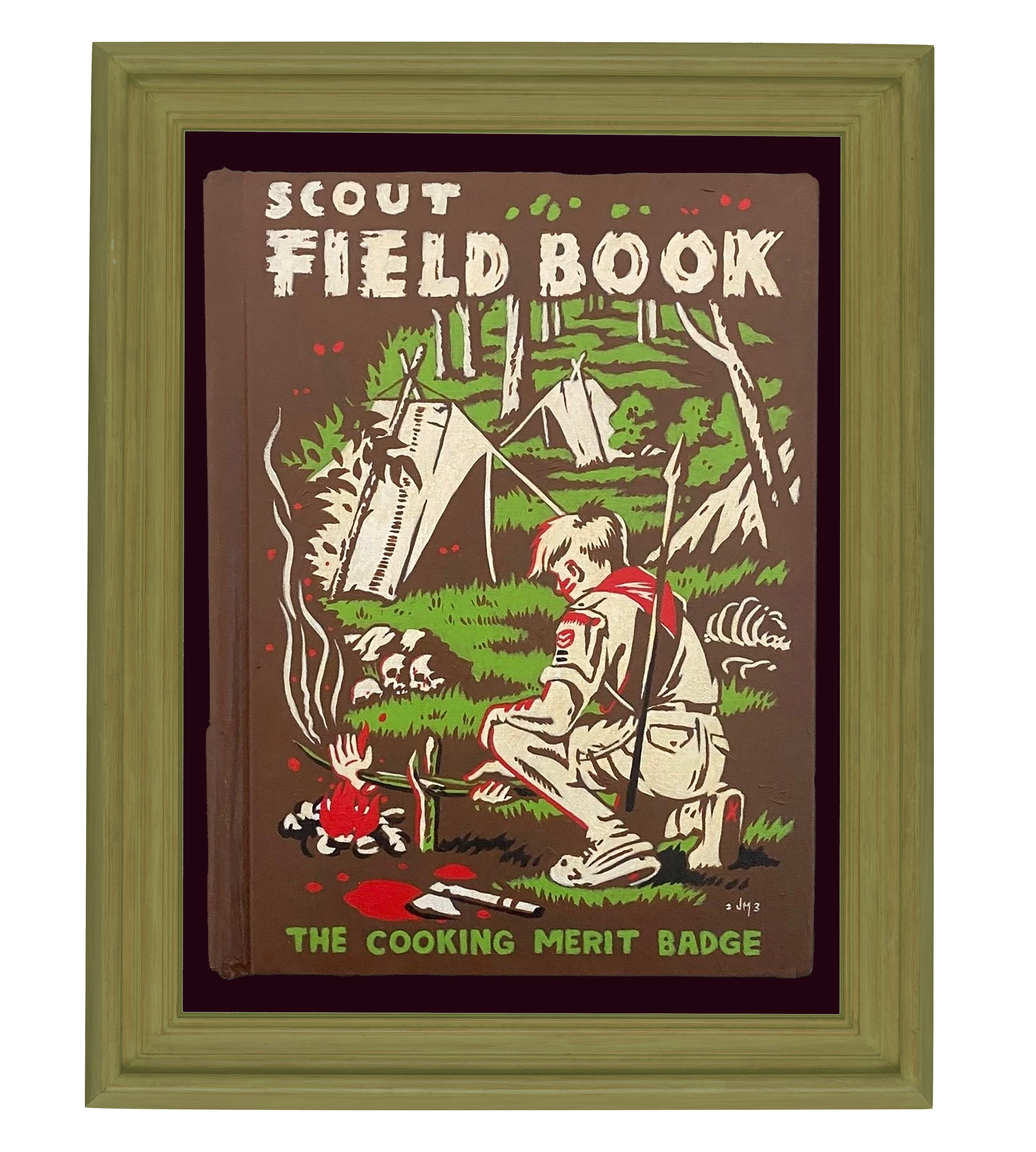 Sweet n Sour Group Show / Acrylic on Eagle Scout Book Cover San Jose CA