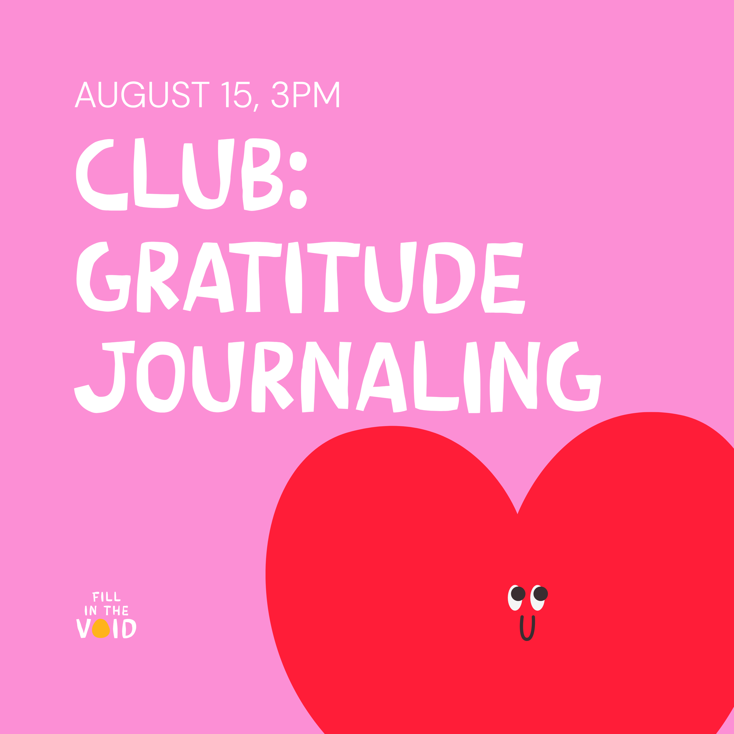 CLUB: Gratitude Journaling (3PM)